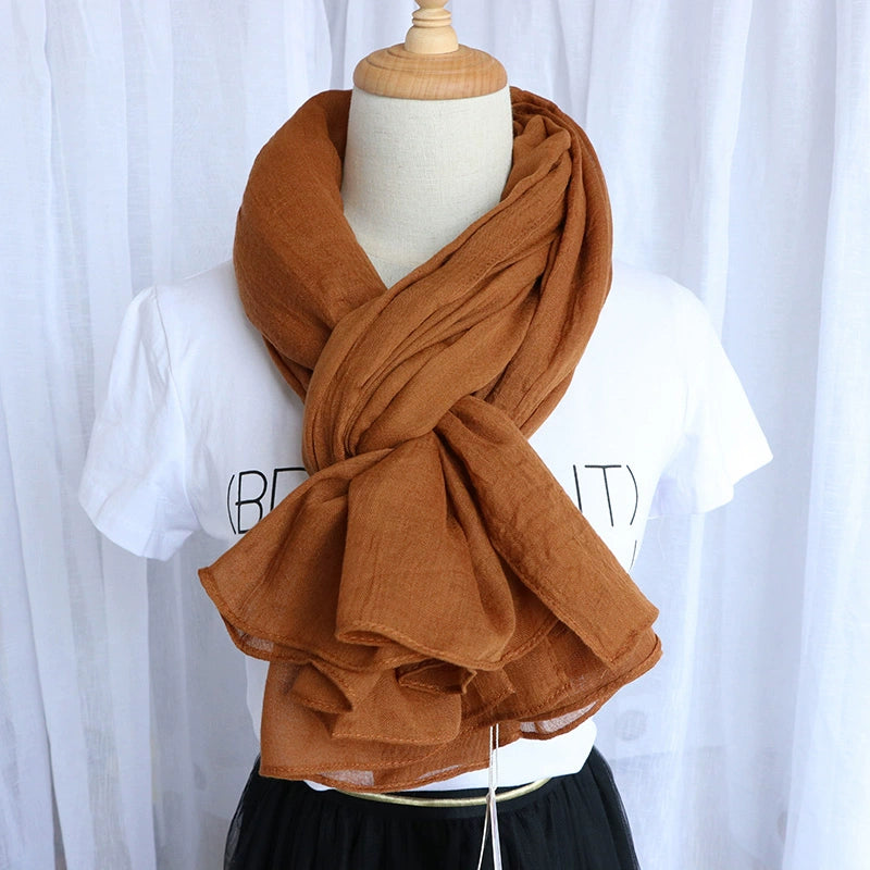 alalar | Women’s Winter Cotton & Linen Scarf – Warm Seasonal Shawl
