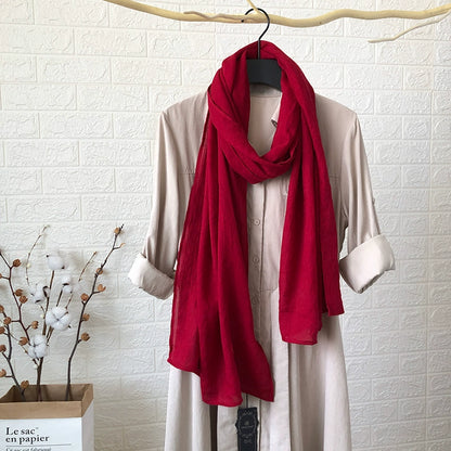 alalar | Women’s Winter Cotton & Linen Scarf – Warm Seasonal Shawl
