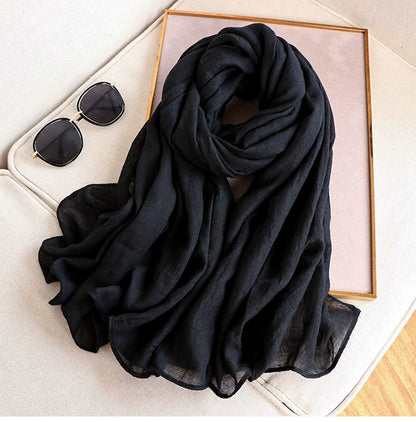 alalar | Women’s Winter Cotton & Linen Scarf – Warm Seasonal Shawl
