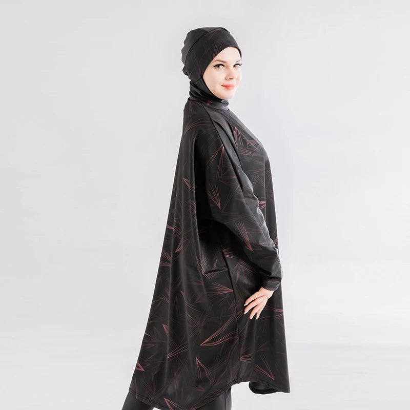 alalar | Plus-Size Modest Burkini Swimsuit – Long-Sleeve Full-Cover Swimwear with Hijab