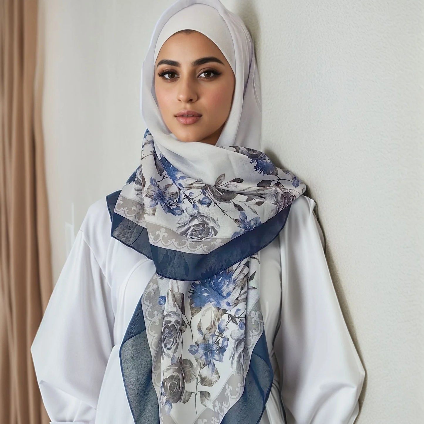 alalar-Scarf-Abaya Women Malaysia Tudung Bawal Flower Print Hijab New Design Headscarf