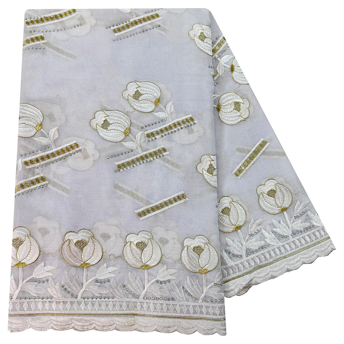 alalar | 100% Cotton Rayon Embroidered Scarf — Dubai Signature Style-اسيراد دبي