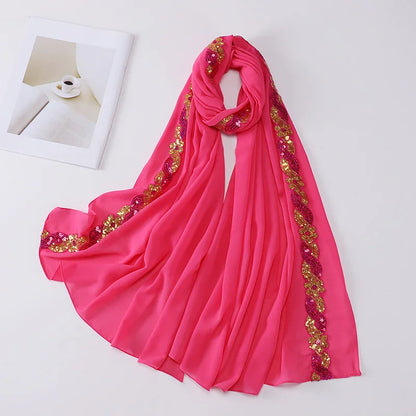 alalar-Chiffon Hijab Scarf Turban for Muslim Women Fashion Headscarf -شيفون