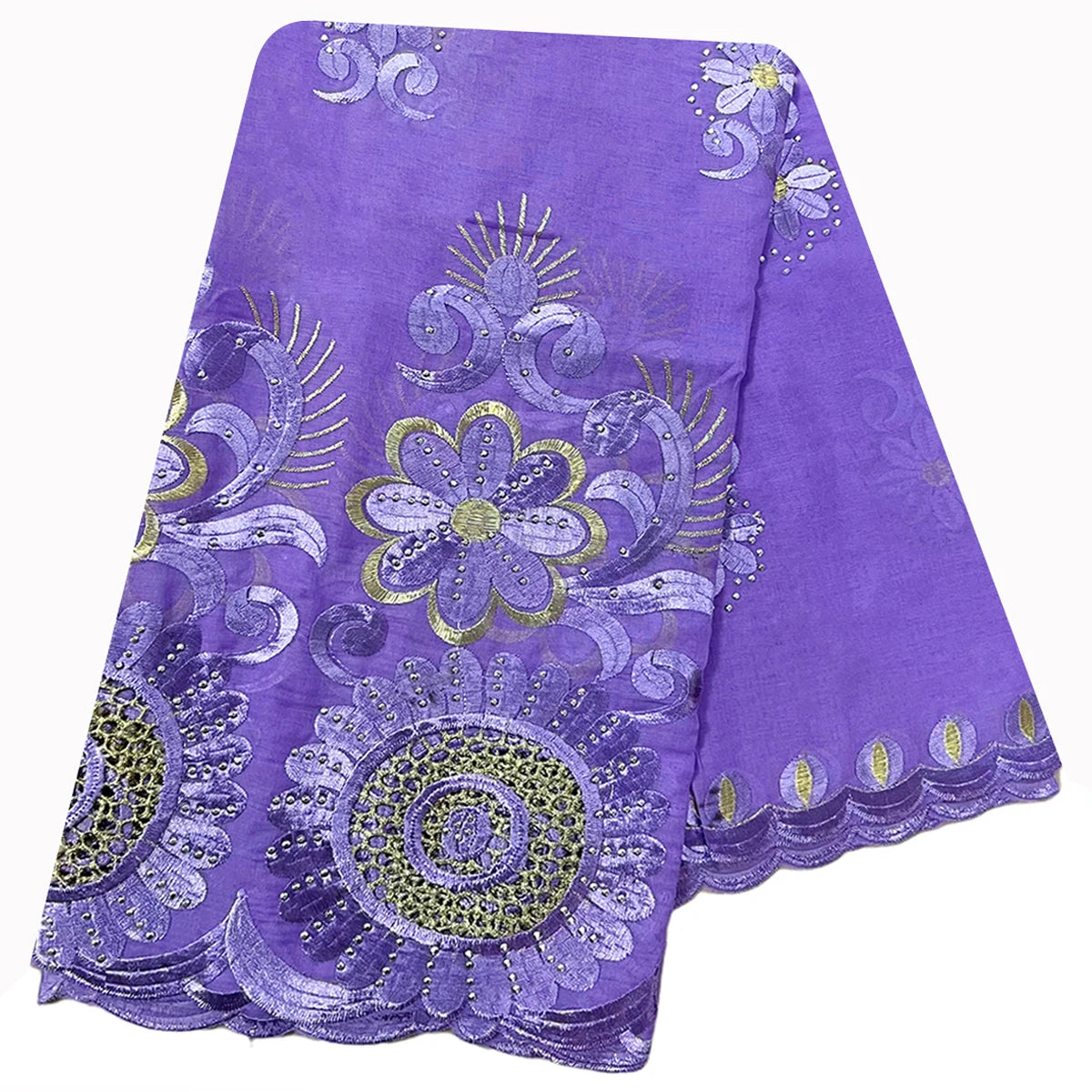 alalar | Oversized Cotton Embroidered Hijab Scarf – African Style & Modest Wrap