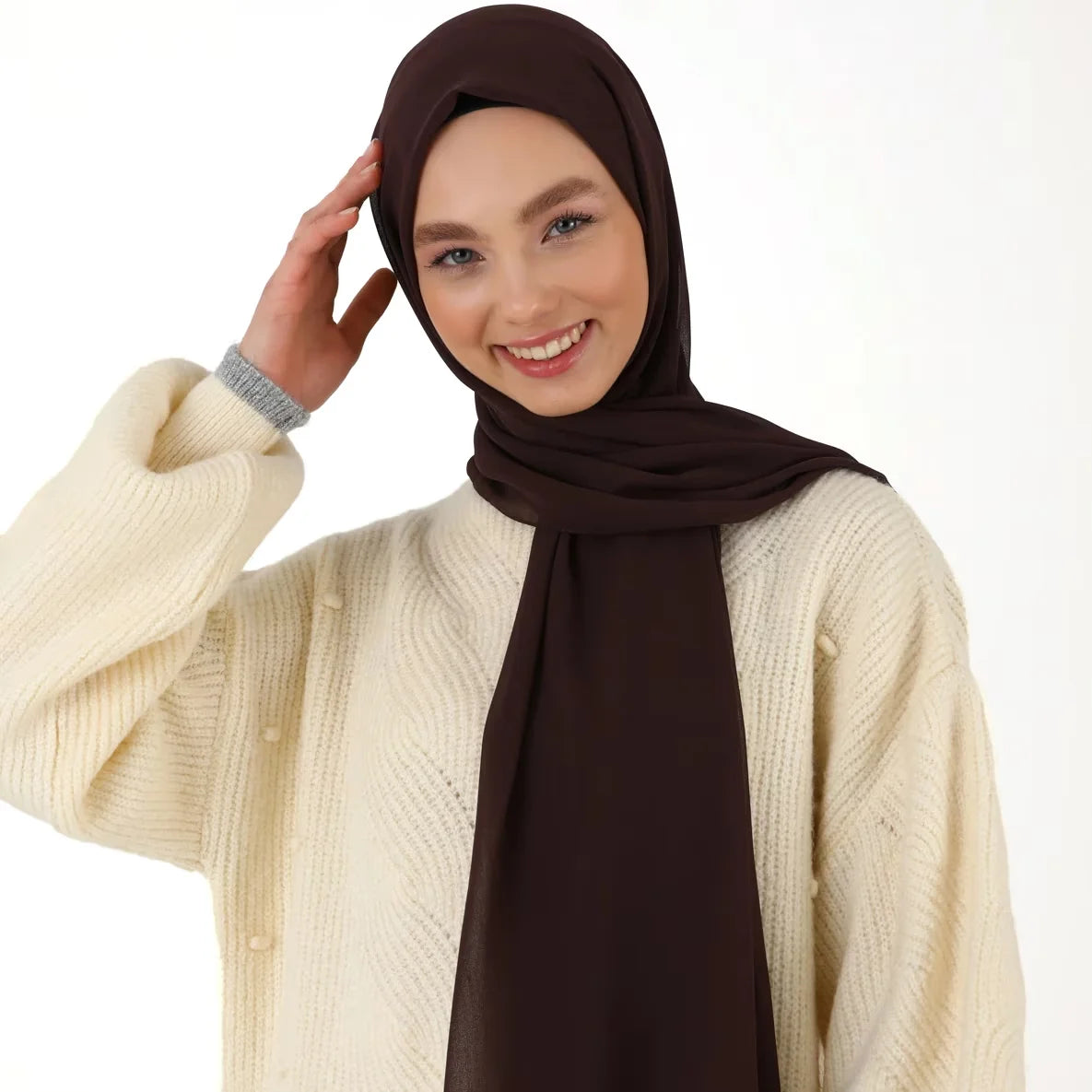alalar | Premium Plain Chiffon Hijab – Malaysian Style Long Shawl
