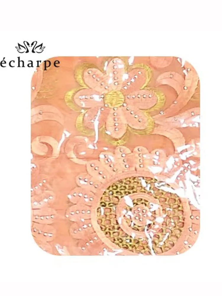 alalar | African-Inspired Hollow Cotton Embroidered Hijab Scarf