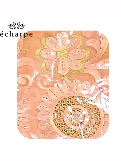 alalar | African Cotton Embroidered Hijab Scarf – Hollow Design Oversized Shawl (210 × 110 cm)