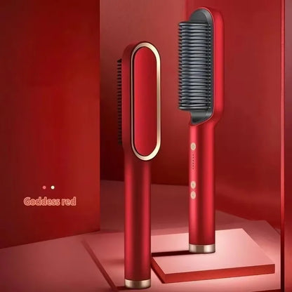 alalar-Hair Straightener Professional Quick Heated Electric Hot Comb Hair Straightenerسهل الاستخدام وآمن، يُقلل بشكل فعال من تلف الشعر، مما يجعله أكثر صحة وطبيعية. مناسب للشعر الجاف والمبلل مشط ساخن