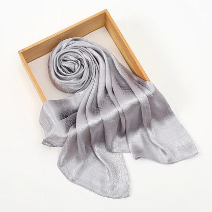 Fashion Leaf Print Satin Hijab -alalar