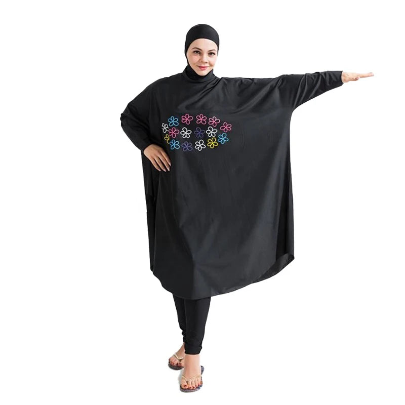 alalar | Plus-Size Modest Burkini Swimsuit – Long-Sleeve Full-Cover Swimwear with Hijab