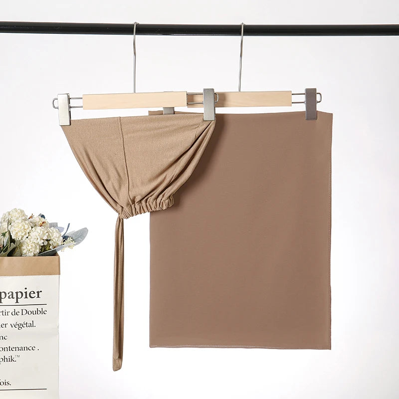 alalar-Scarf-Abaya Women2/Pcs  Muslem's Hijab With Matching Undercap Set