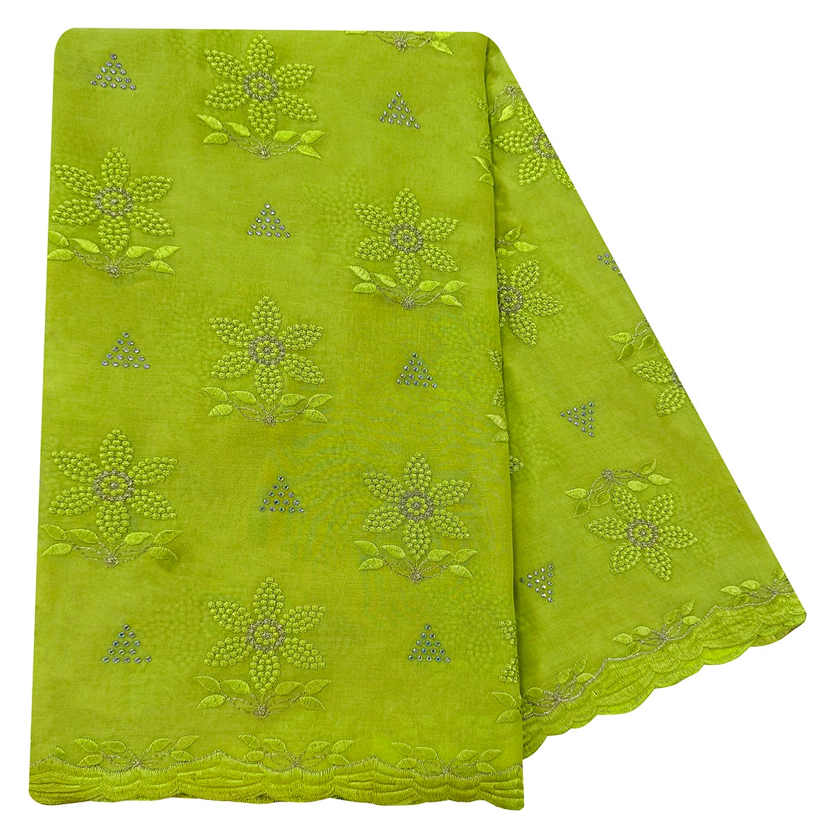 alalar | Embroidered Floral Sequin Cotton Hijab – Dubai-Style Scarf (2025)