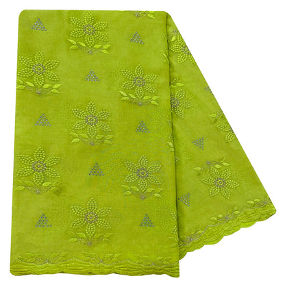 alalar | Embroidered Floral Sequin Cotton Hijab – Dubai-Style Scarf (2025)