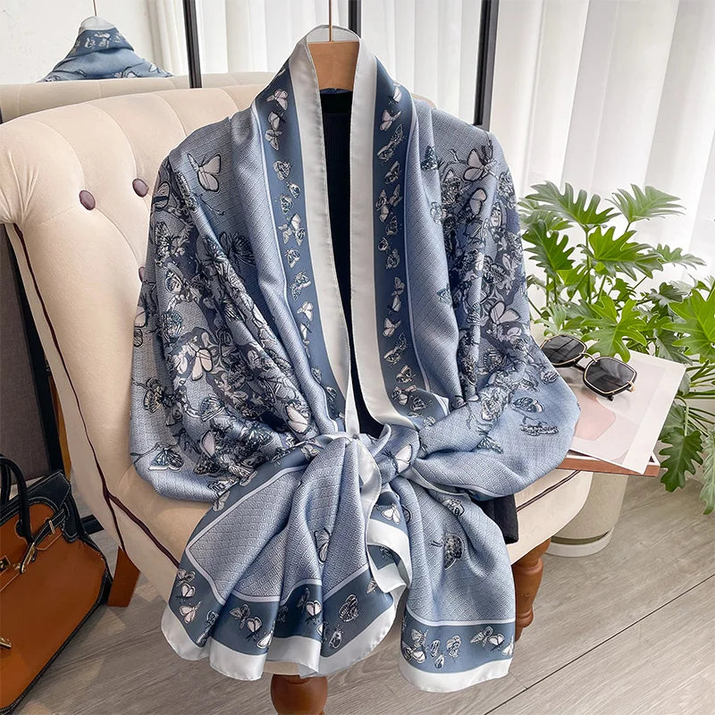 alalar-New Fashion Satin Silk Scarf Shawl For Muslim Woman