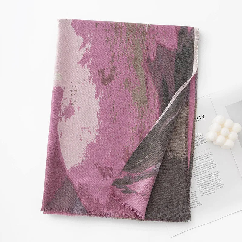 alalar | Light Luxury Winter Cashmere-Feel Shawl – High-End Warm & Versatile Scarf for Women