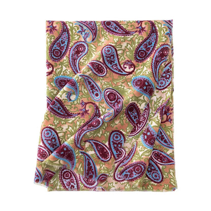alalar | Luxury Leopard & Paisley Cashmere-Feel Scarf – Retro Printed Winter Shawl for Women