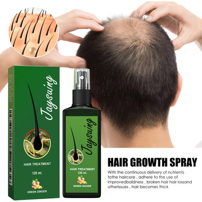 alalar-Hair Growth Spray Ginger Massage Scalp Damaged Treatmentalalar-بخاخ نمو الشعر، تدليك الزنجبيل، حل علاجي لفروة الرأس التالفة، تغذية الجذور، نمو سريع، مصل مضاد لتساقط الشعر، الجمال والصحة