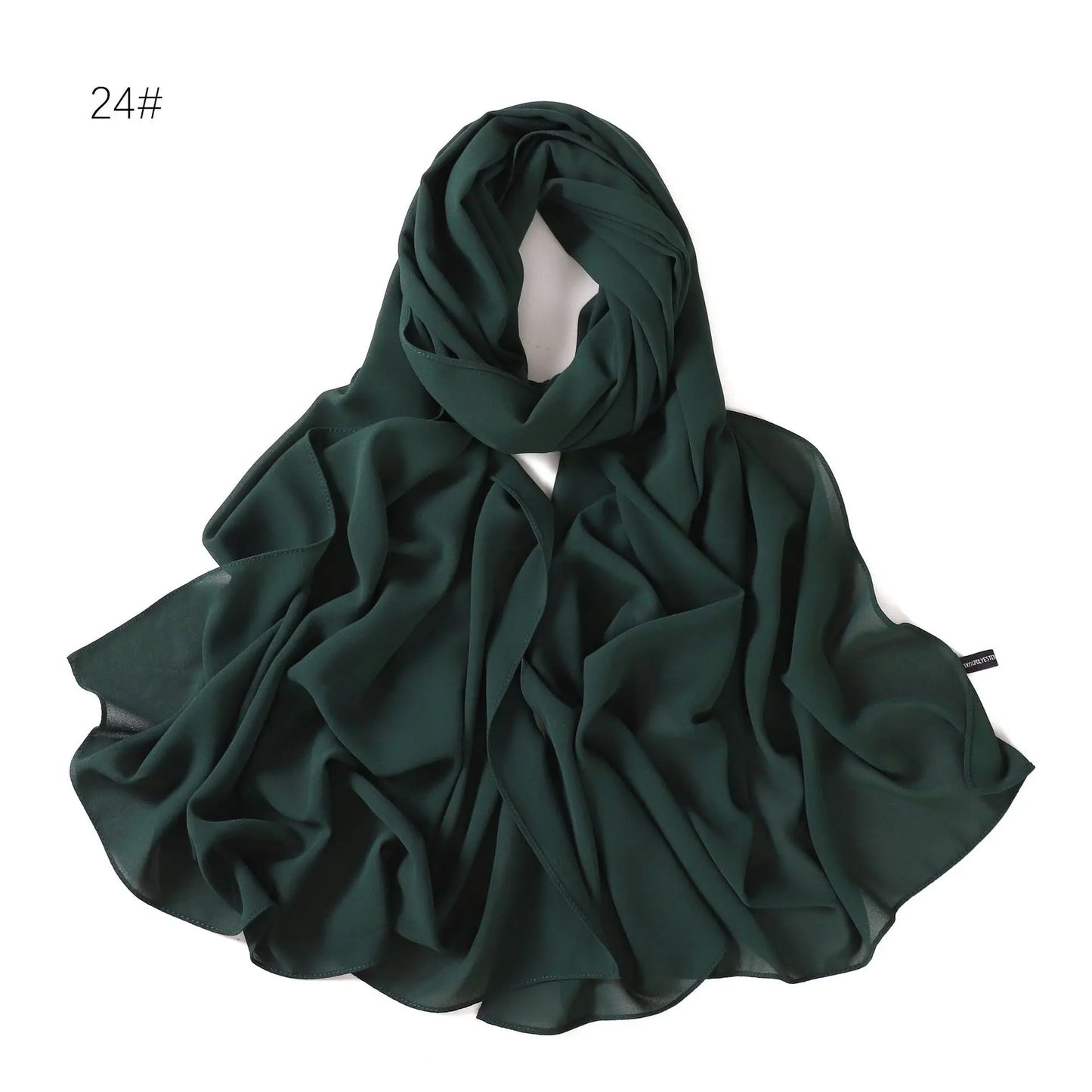 alalar | Solid Color Chiffon Hijab Shawl – 36 Colors, Lightweight Long Wrap (70×180cm)