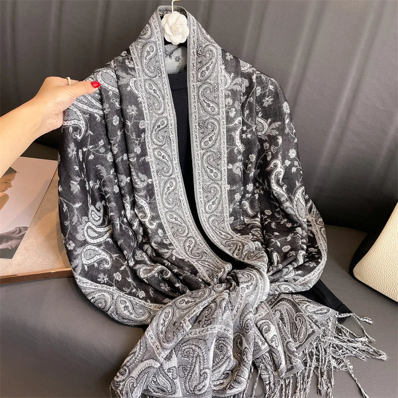 alalar | Bohemia Pashmina Hijab — Long Cashmere-Feel Shawl