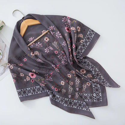 alalar-Scarf-Abaya Women Malaysia Tudung Bawal Flower Print Hijab New Design Headscarf