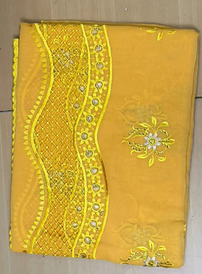 alalar | Luxury Embroidered Cotton Hijab Scarf – African & Dubai Style
