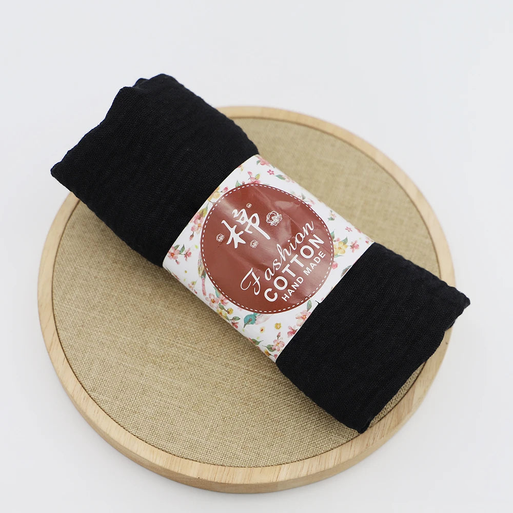 alalar-Big size  crinkle scarf for women soft cotton headscarf