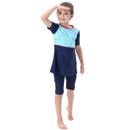 alalar | Girls’ Modest Two-Piece Swimwear – Conservative Sun-Protective Muslim Swimsuit