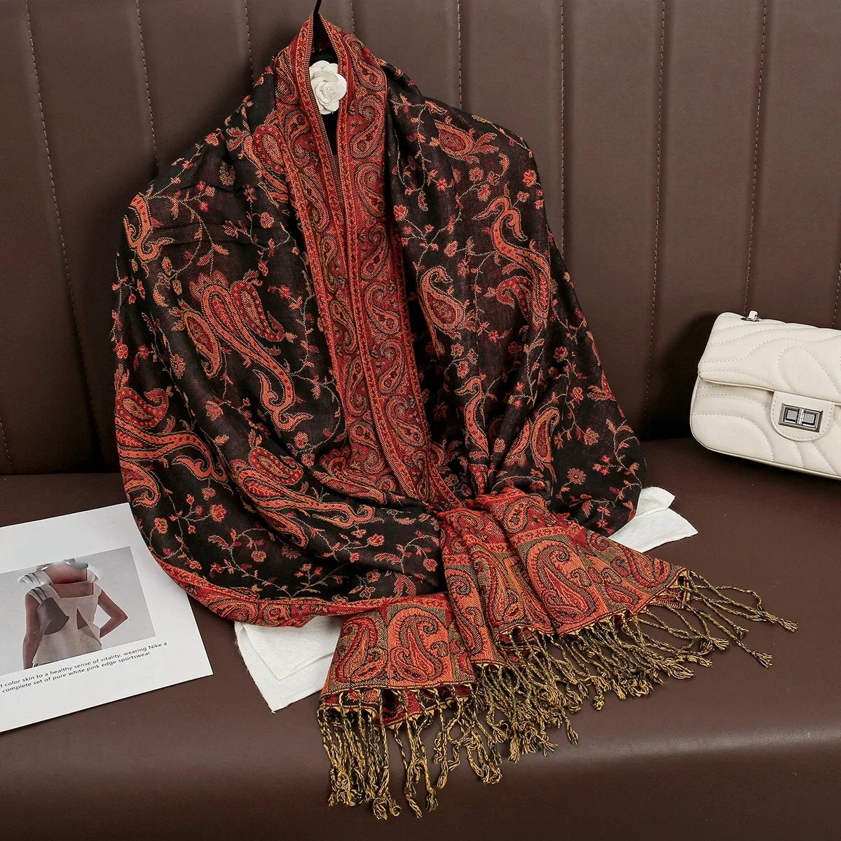 alalar | Bohemia Pashmina Hijab — Long Cashmere-Feel Shawl