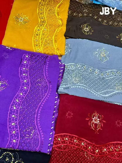 alalar | Luxury Embroidered Cotton Hijab Scarf – African & Dubai Style