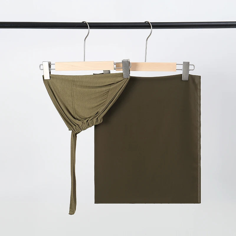 alalar-Scarf-Abaya Women2/Pcs  Muslem's Hijab With Matching Undercap Set