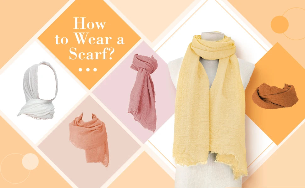 alalar-Big size  crinkle scarf for women soft cotton headscarf