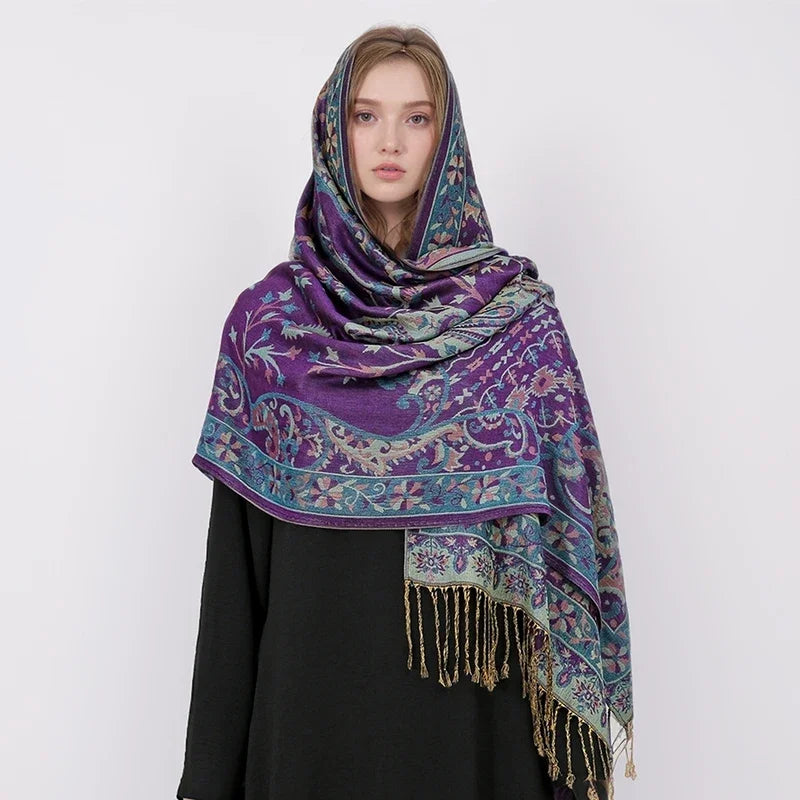 alalar | Bohemia Pashmina Hijab — Long Cashmere-Feel Shawl