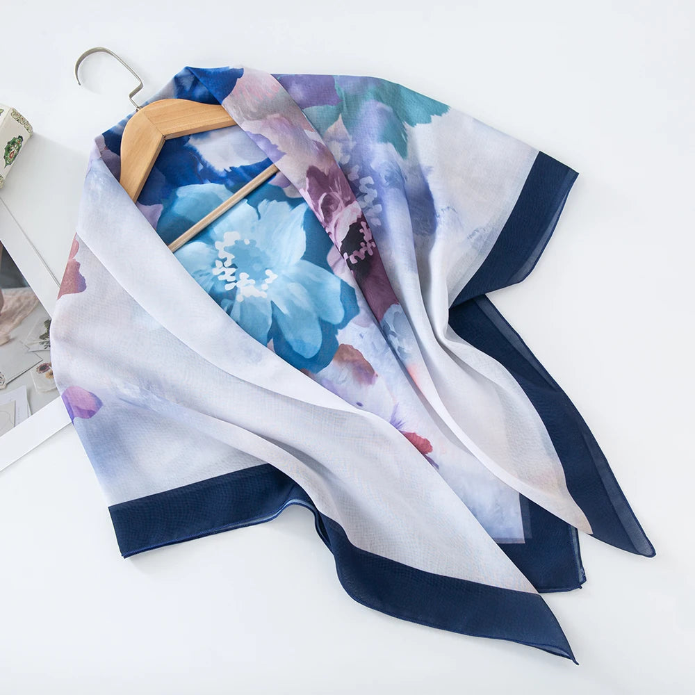 alalar-Scarf-Abaya Women Malaysia Tudung Bawal Flower Print Hijab New Design Headscarf