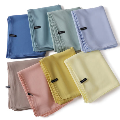 alalar | Solid Color Chiffon Hijab Shawl – 36 Colors, Lightweight Long Wrap (70×180cm)