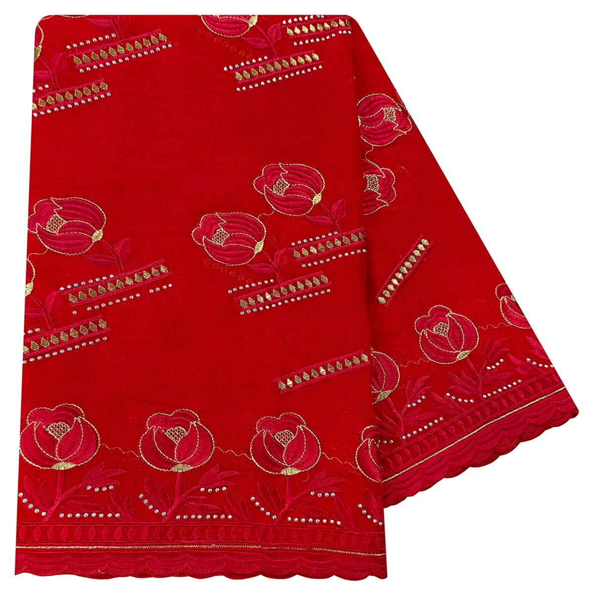 alalar | 100% Cotton Rayon Embroidered Scarf — Dubai Signature Style-اسيراد دبي