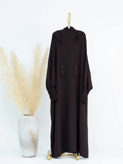 alalar | Hooded Ramadan Abaya Dress – Elegant Eid Jilbab Kaftan for Women