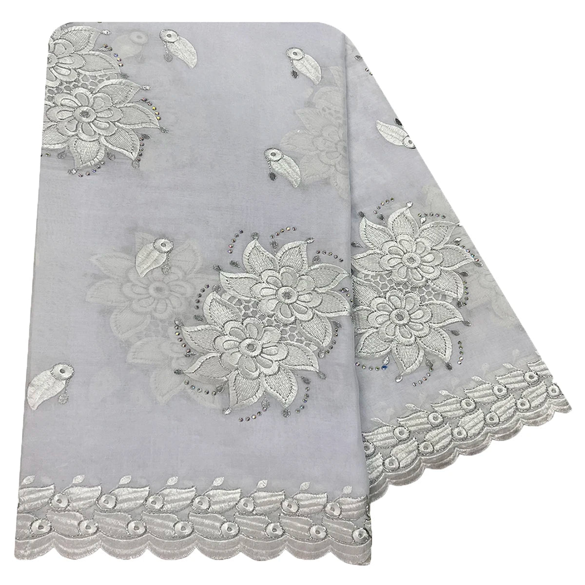 alalar | Embroidered Cotton Hijab Scarf – African & Dubai Style