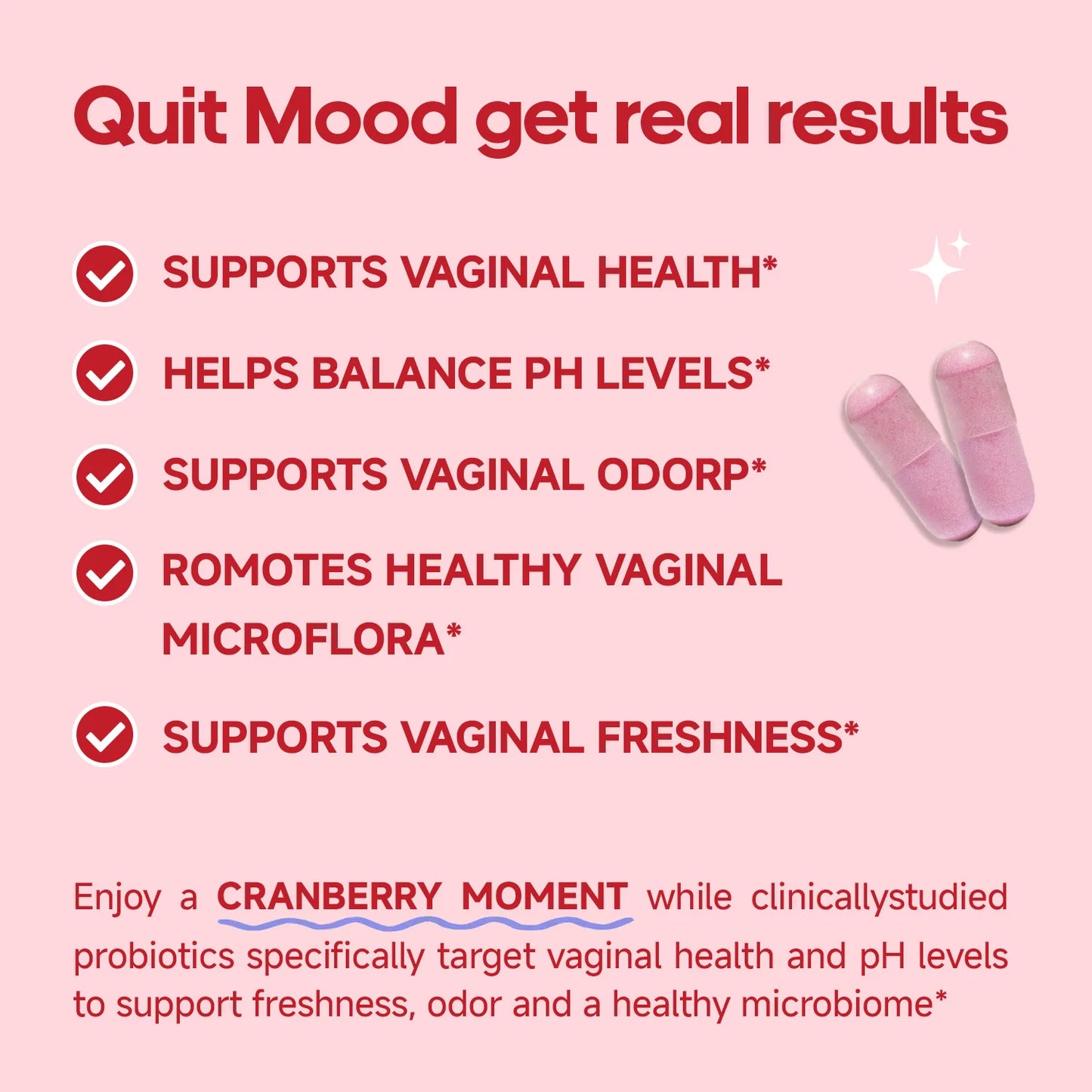 Quitmood Queen's Female-Focused Once-daily Women's complete V- Probiotics for Women-بكتريا النافعة لصحة الجهاز التناسلي للنساء