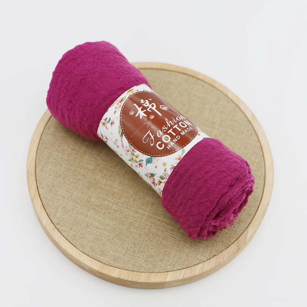alalar-Big size  crinkle scarf for women soft cotton headscarf