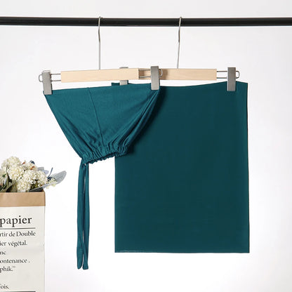 alalar-Scarf-Abaya Women2/Pcs  Muslem's Hijab With Matching Undercap Set