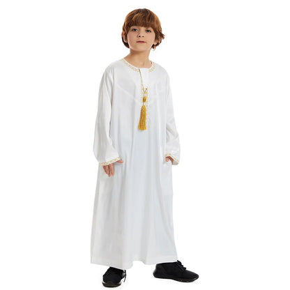 alalar | Kids Eid Jubba Thobe – Muslim Boys Prayer Abaya Robe