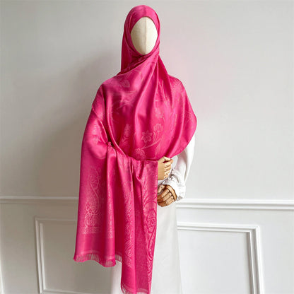 alalar | Luxury Paisley Gold-Thread Jacquard Hijab – Ramadan Special Elegant Wrap