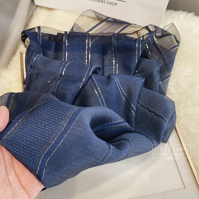 alalar | Checkered Mulberry Silk & Wool Scarf – Luxury Autumn & Winter Shawl for Women