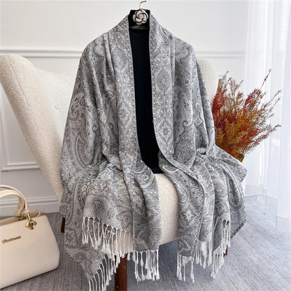 alalar- Women Cashmere Winter Scarves Muslim Ladies