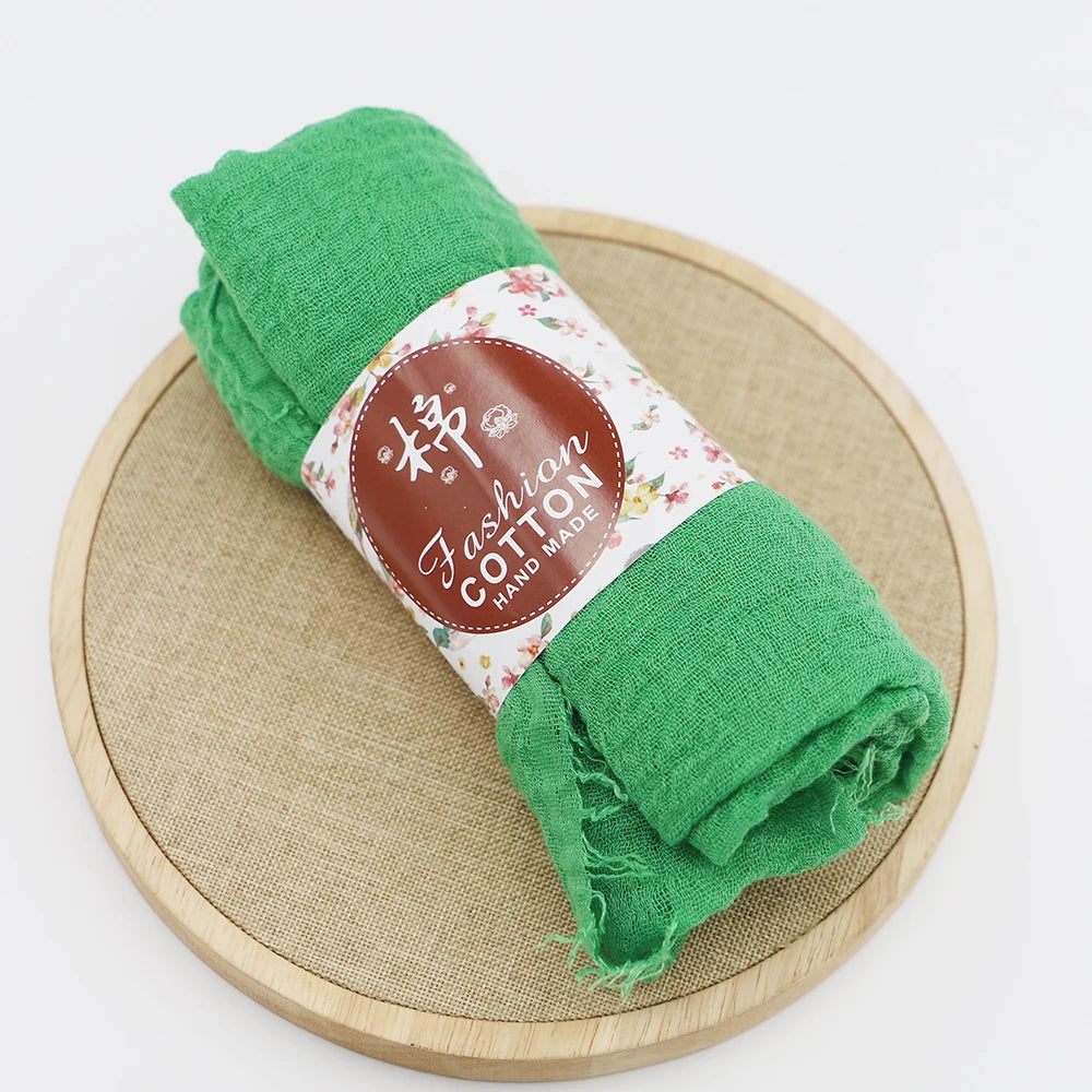 alalar-Big size  crinkle scarf for women soft cotton headscarf