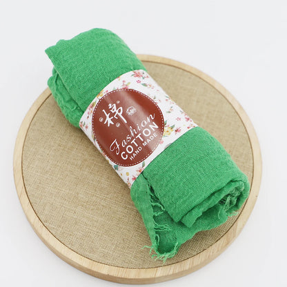 alalar-Big size  crinkle scarf for women soft cotton headscarf