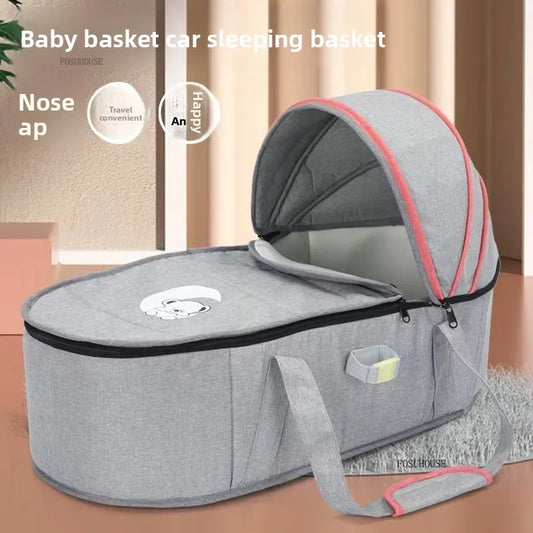 alalar-Infant Newborn Kids Bed for 0-3years Going Out Foldable Car Convenient Toddler Bed Sleeping Basket Child Bed for Children Furniture