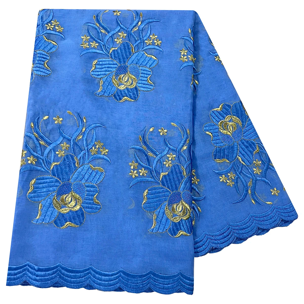 alalar | Premium Embroidered Cotton Hijab – African & Dubai Style Scarf