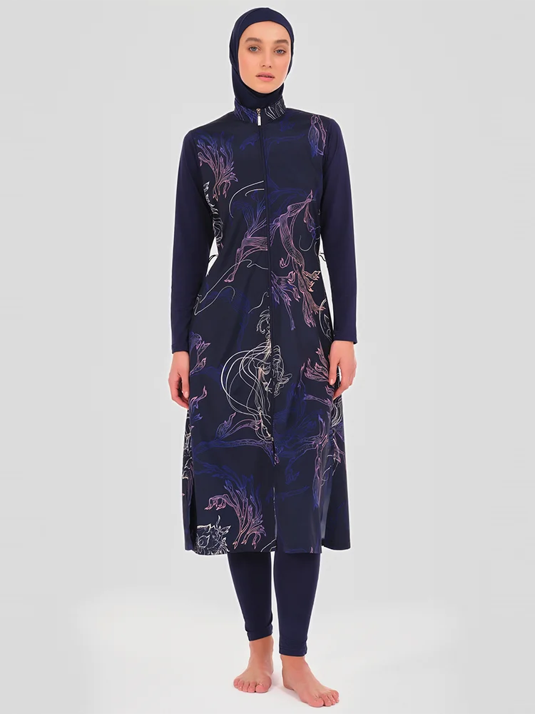 alalar | 3-Piece Long Burkini Swimsuit – Full-Coverage Modest Swimwear with Hijab