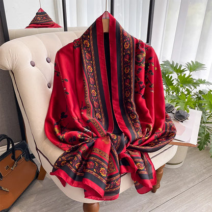 alalar-New Fashion Satin Silk Scarf Shawl For Muslim Woman